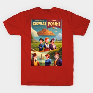 "Scopalicoli Coumlat: The Zany Adventures of Whimsical Characters" T-Shirt